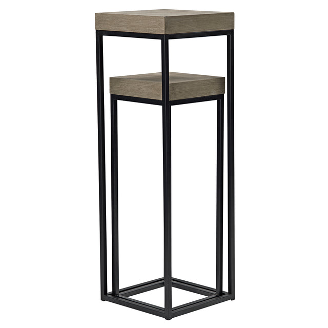 Fabio Nest of 2 Plant Stand Oak Style Effect