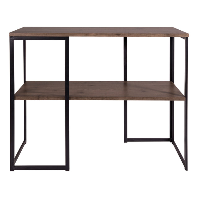 Kimora Console Table Brown Pine Veneer and Matt Black