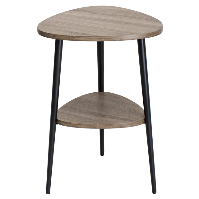 Vigo Side Table With Shelf Oak Style Effect