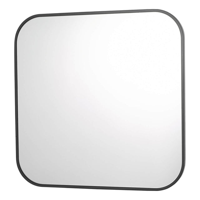 Firuz Square Mirror Thin Matt Black Frame 60 X 60cm