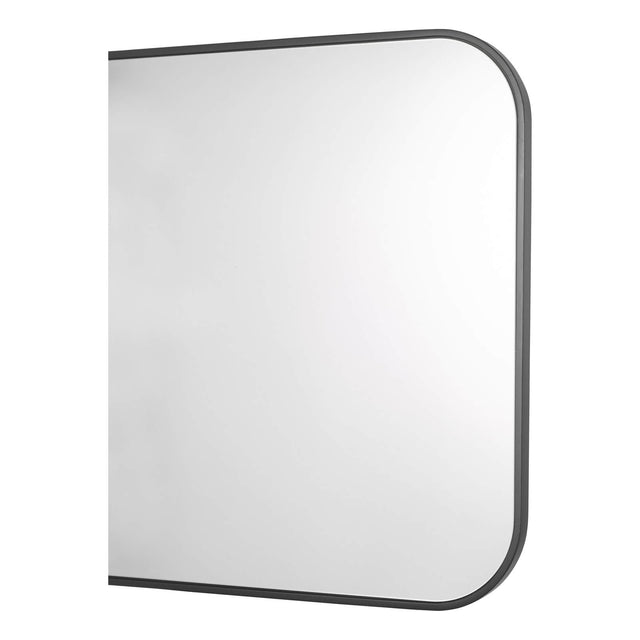 Firuz Square Mirror Thin Matt Black Frame 60 X 60cm