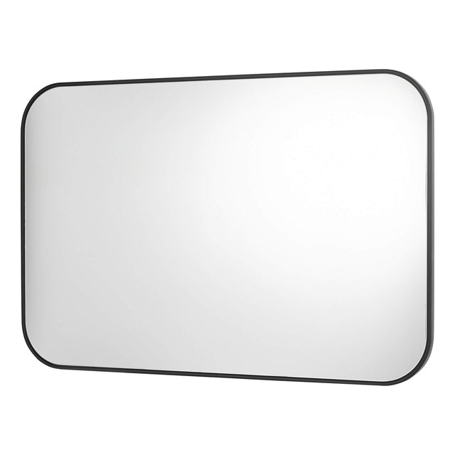 Firuz Rectangle Mirror Thin Matt Black Frame 60 X 90cm