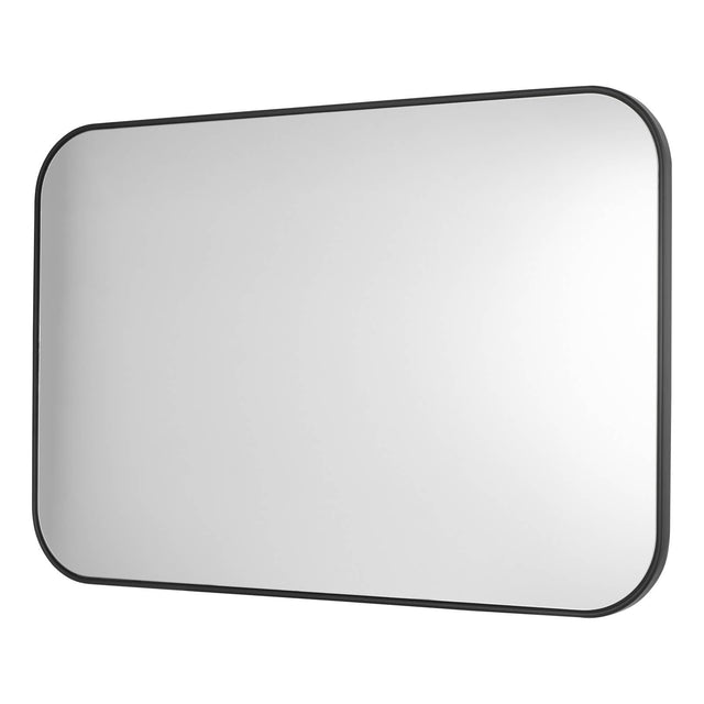 Firuz Rectangle Mirror Thin Matt Black Frame 60 X 90cm