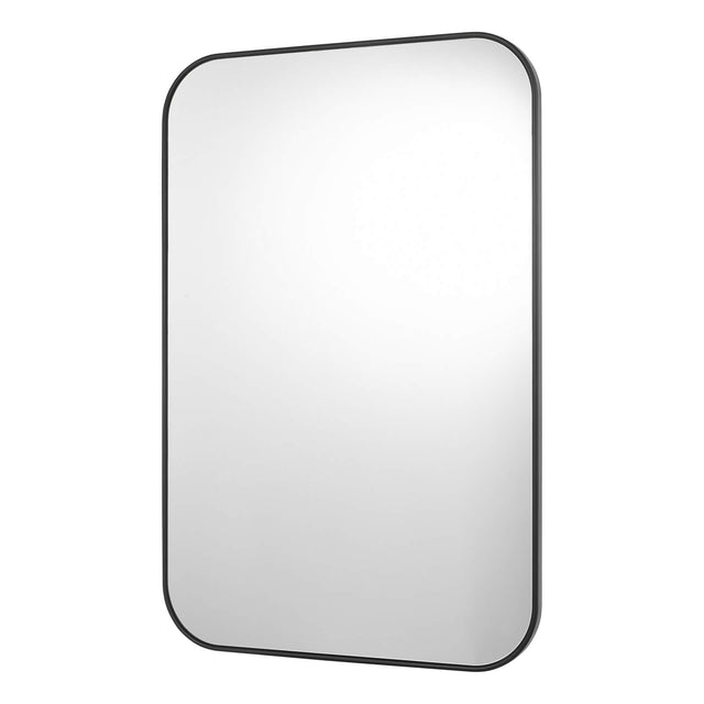 Firuz Rectangle Mirror Thin Matt Black Frame 60 X 90cm