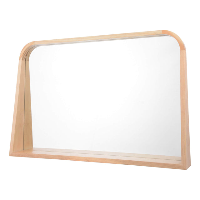 Fulgencio Rectangle Mirror With Shelf Light Oak 60 X 90cm