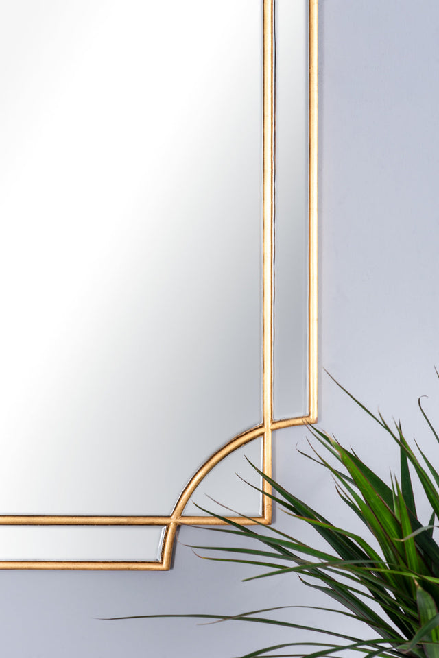 Guapo Rectangle Gold Detail Mirror 90 x 60cm