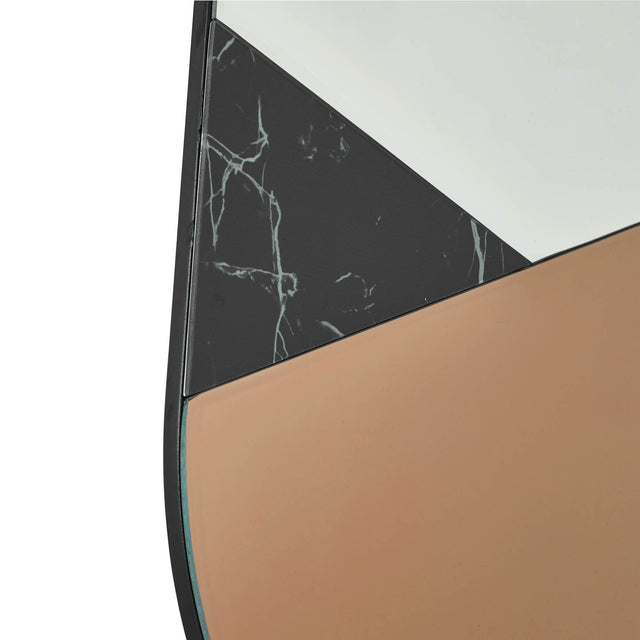 Jalisa Oval Mirror Rose Gold & Black 80cm x 40cm