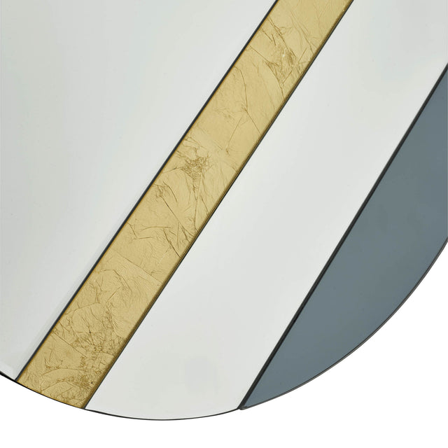 Jelena Round Mirror Smoked And Gold Leaf 60cm