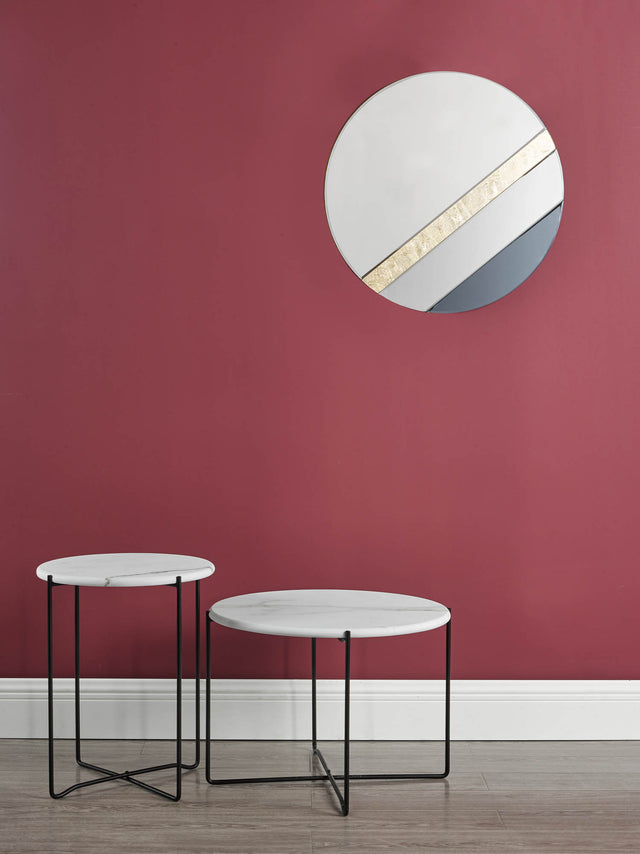 Jelena Round Mirror Smoked And Gold Leaf 60cm