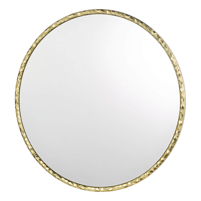 Jinelle Square Mirror Textured Gold Frame 80cm