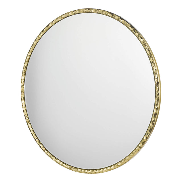 Jinelle Square Mirror Textured Gold Frame 80cm