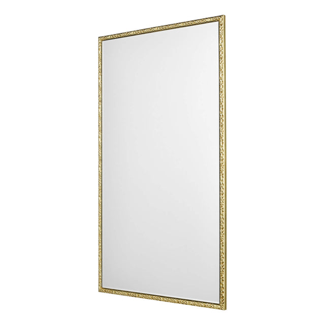 Jinelle Rectangle Mirror Textured Gold Frame 86 X 50cm