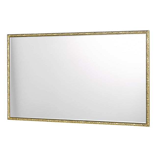 Jinelle Rectangle Mirror Textured Gold Frame 86 X 50cm