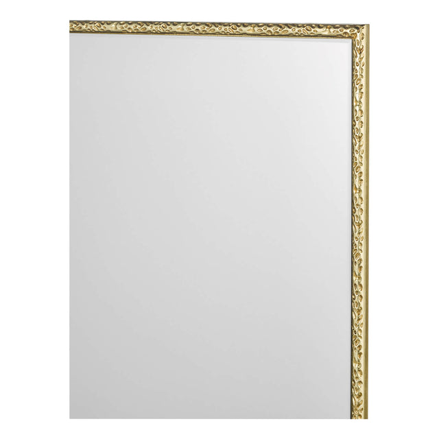 Jinelle Rectangle Mirror Textured Gold Frame 86 X 50cm