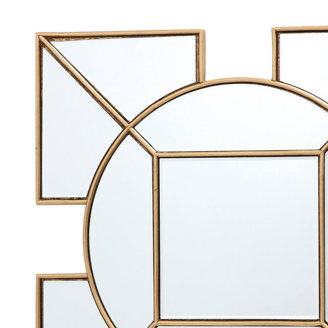 Lyshia Square Mirror With Gold Foil Detail 60cm