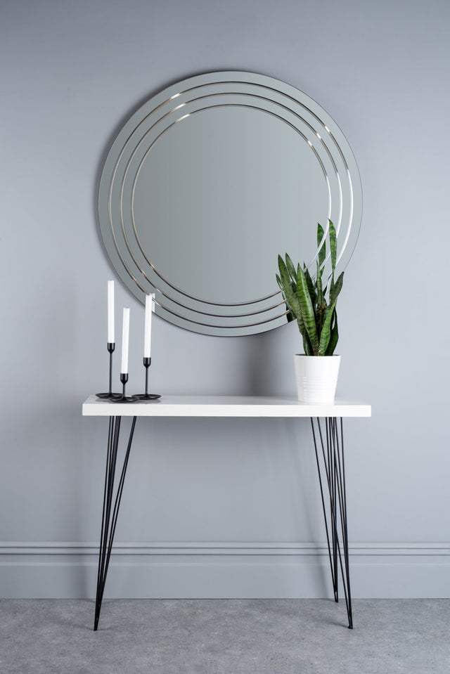 Meora Round Bevelled Mirror 100cm