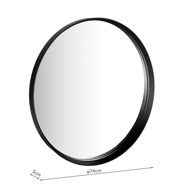 Orana Mirror Matt Black 74cm