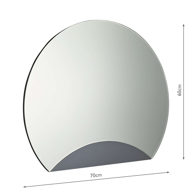 Rise Mirror With Smoked Panel Detail 60 x 70cm