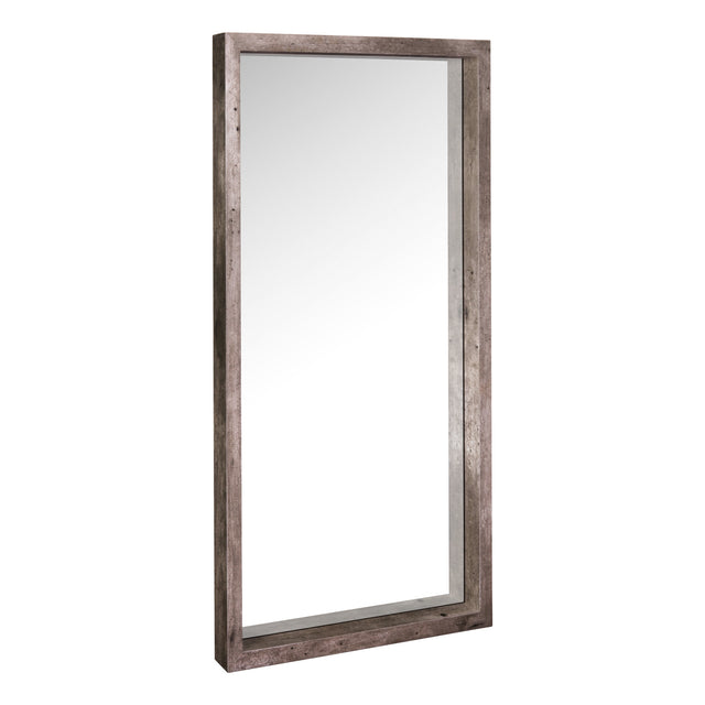 Rocco Mirror Distressed Concrete Effect Veneer 90 X 50cm