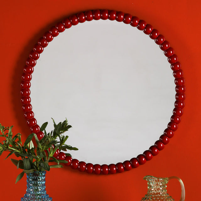 Ruan Round Mirror Red 70cm