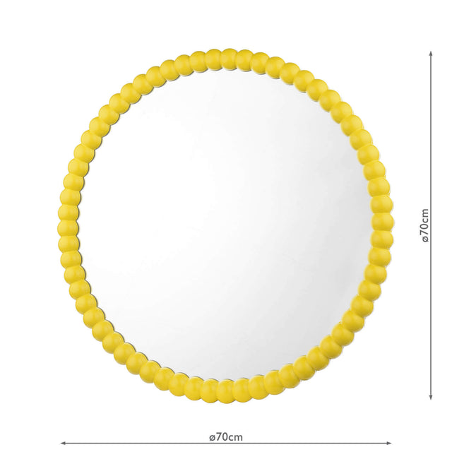 Ruan Round Mirror Yellow 70cm