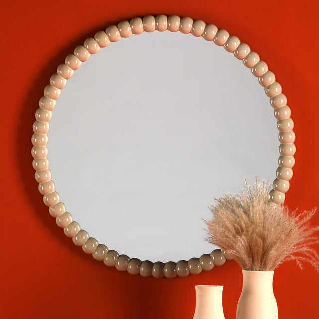 Ruan Round Mirror Cream 70cm