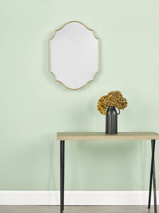 Ruggiero Rectangle Mirror With Gold Detail 70 x 50cm