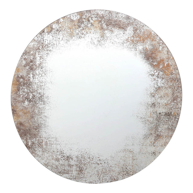 Vixen Round Mirror With Foxed Detail 80cm