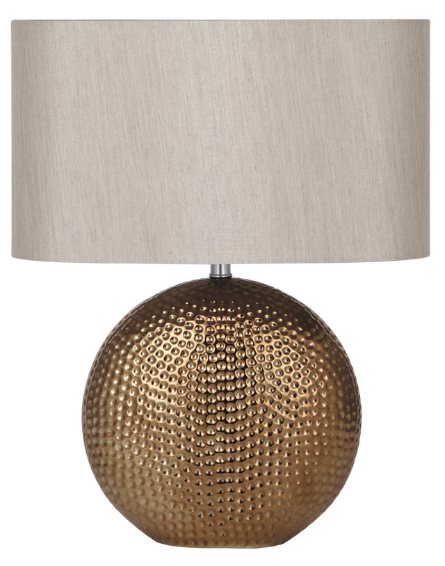 Mabel Bronze Dot Textured Ceramic Table Lamp