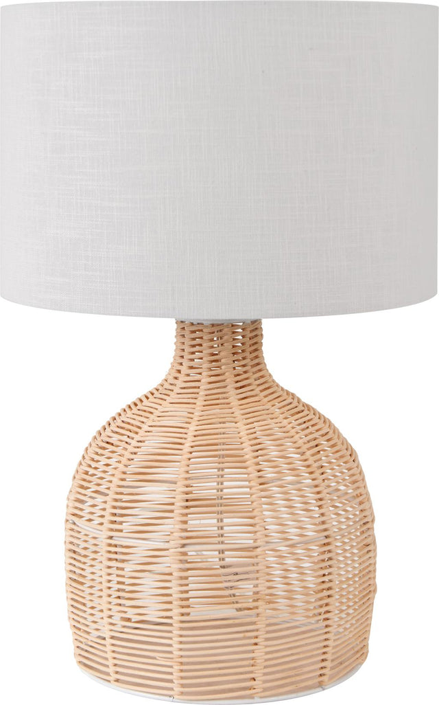 Caswell Natural Rattan Cloche Table Lamp