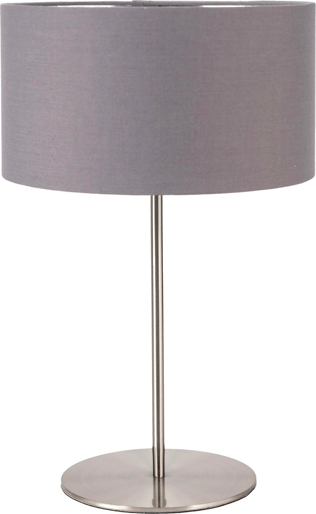 Elin Brushed Silver & Steel Grey Table Lamp