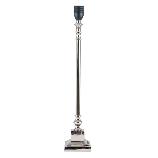 Claudius Nickel Metal Stick Table Lamp Base