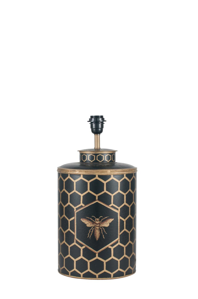 Black Honeycomb Hand Painted Metal Table Lamp Base