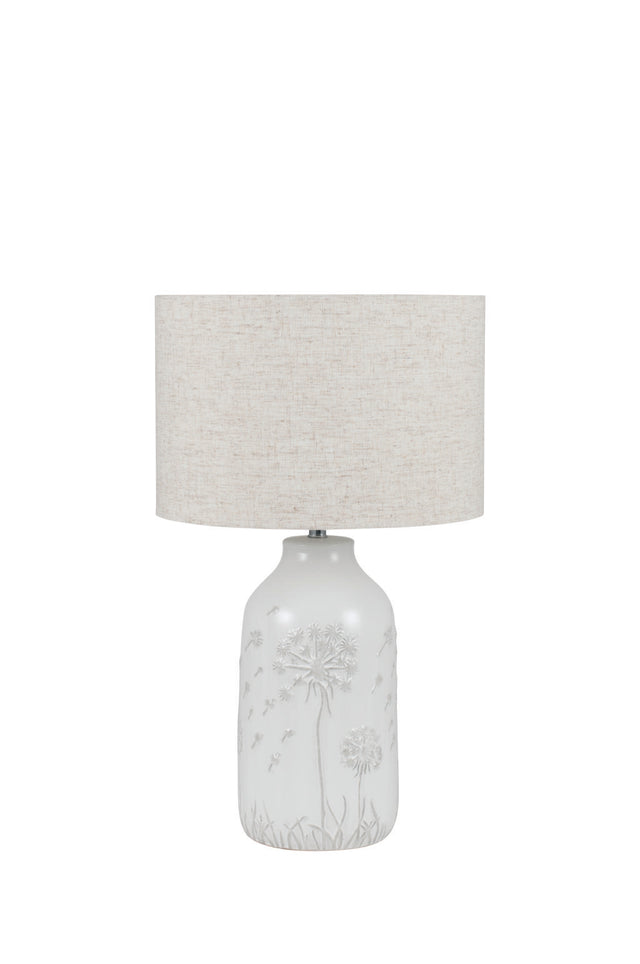 Flora White Floral Ceramic Table Lamp