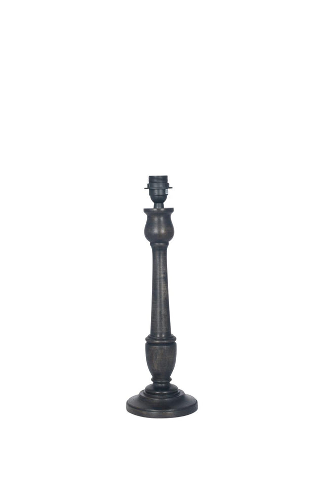 Captiva Antique Black Mango Wood Table Lamp Base