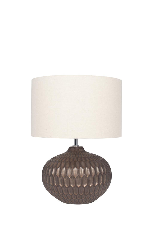 Cassius Bronze Textured Glazed Ceramic Table Lamp