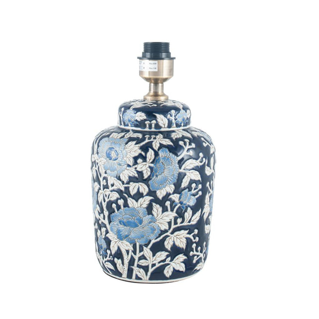 Fleur Blue Floral Ceramic Table Lamp Base