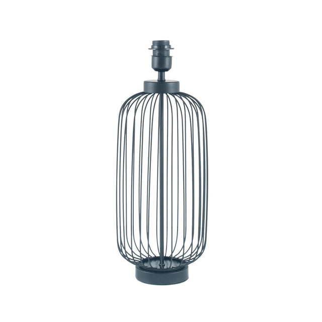 Dania Matt Black Metal Wire Tall Table Lamp Base