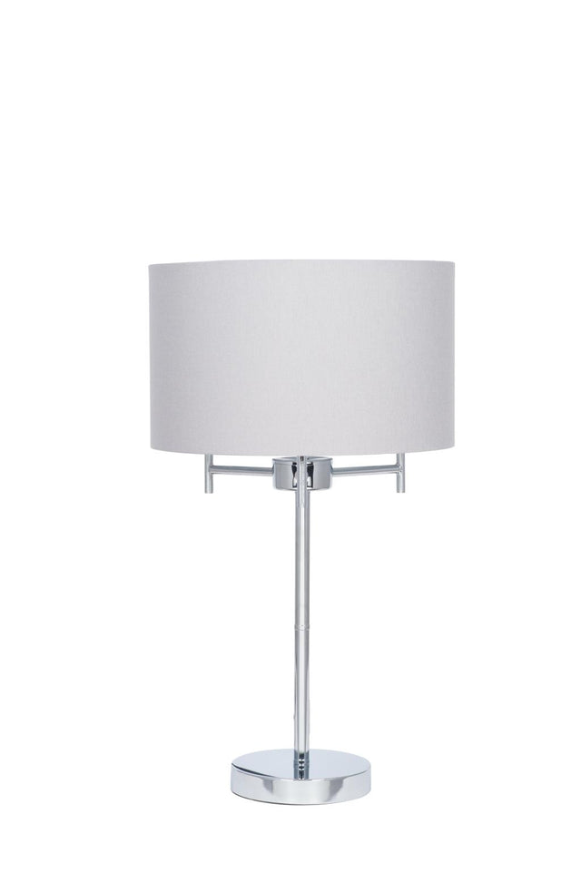 Plaza Silver 3 Light Metal Table Lamp