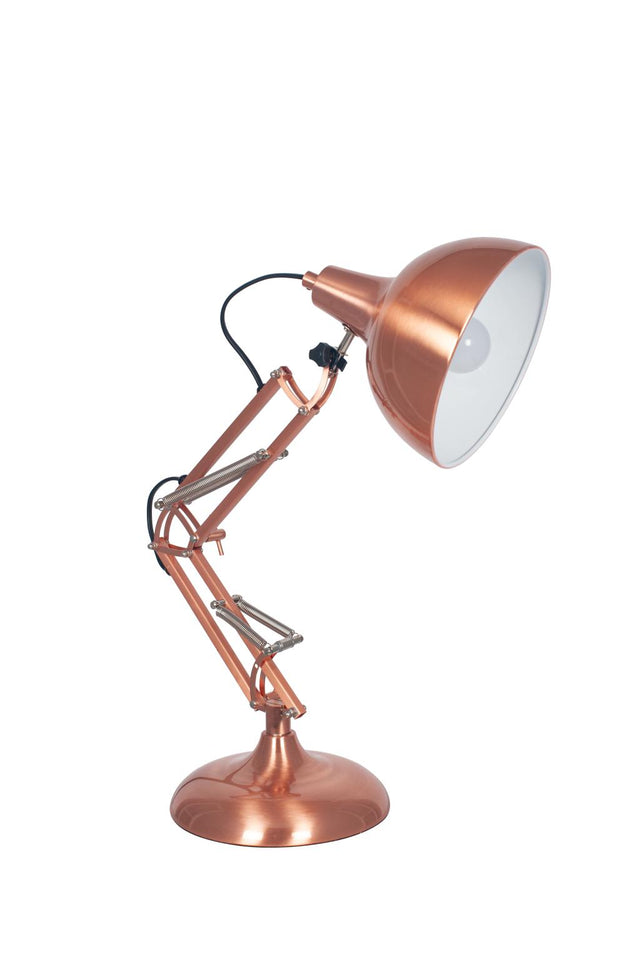 Alonzo Brushed Copper Metal Angled Task Table Lamp