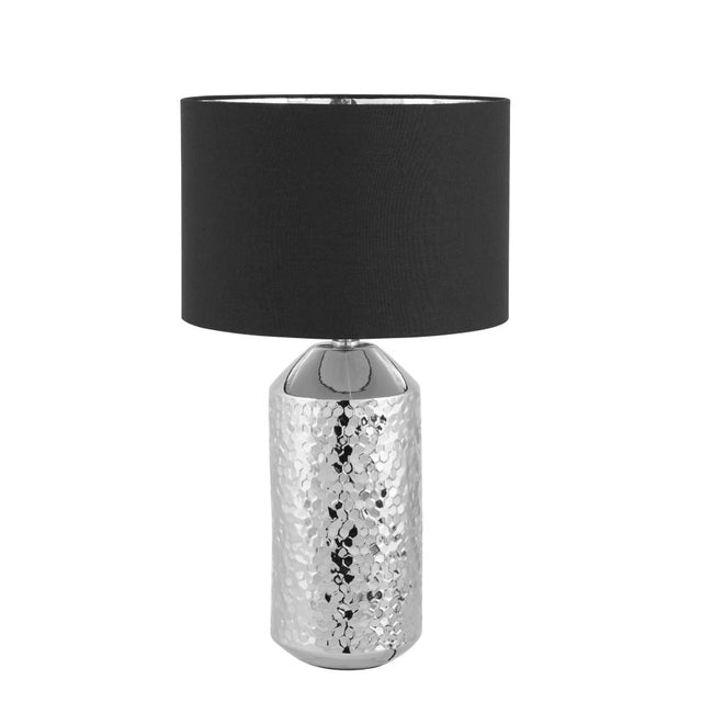 Vega Silver Textured Ceramic Table Lamp