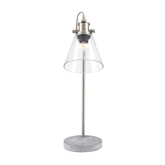 Chaplin Concrete and Brushed Chrome Table Lamp