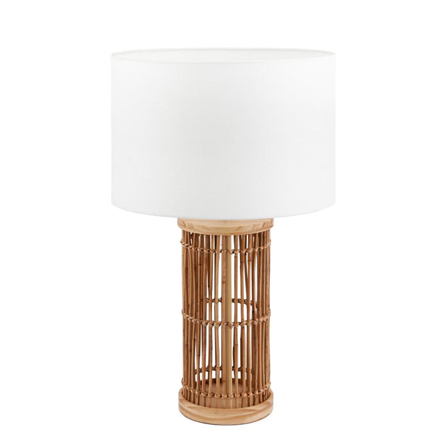 Sorbus Natural Ribbed Tall Table Lamp