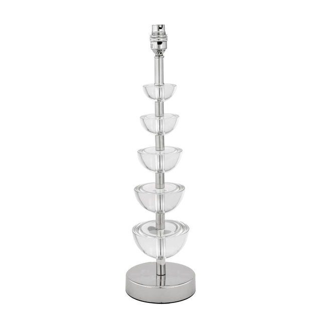 Rosa Glass and Silver Table Lamp Base