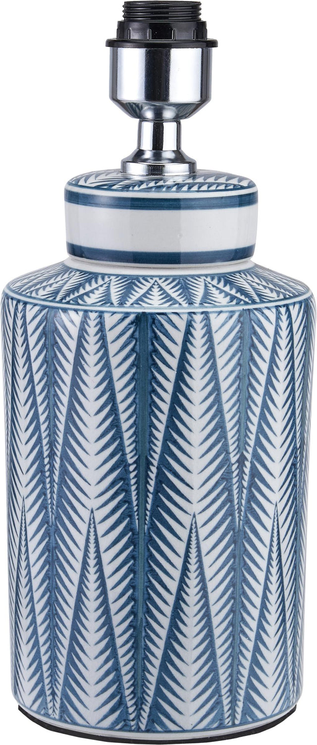 Samara Blue and White Aztec Pattern Ceramic Table Lamp Base