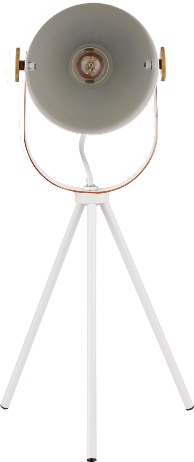 Auden White Metal Tripod Table Lamp