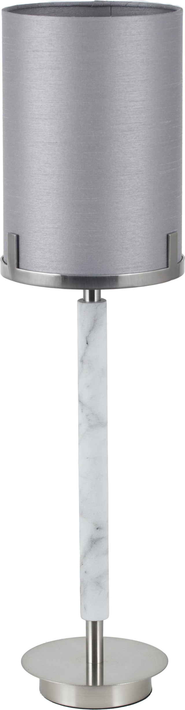 Midland Brushed Nickel and Grey Marble Effect Table Lamp