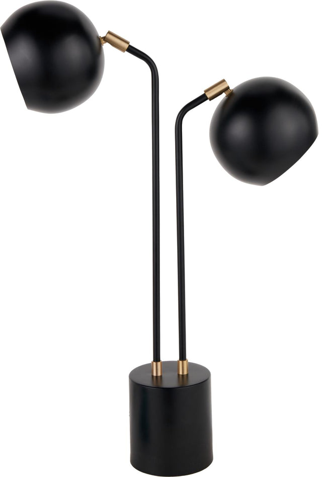 Bailey Black Metal 2 Head Table Lamp