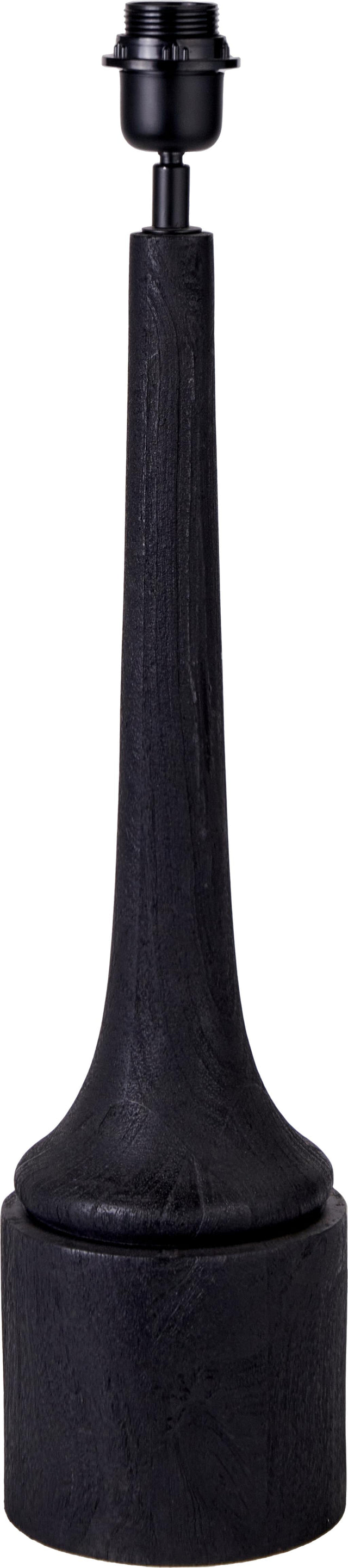 Marin Black Wood Tall Neck Table Lamp Base