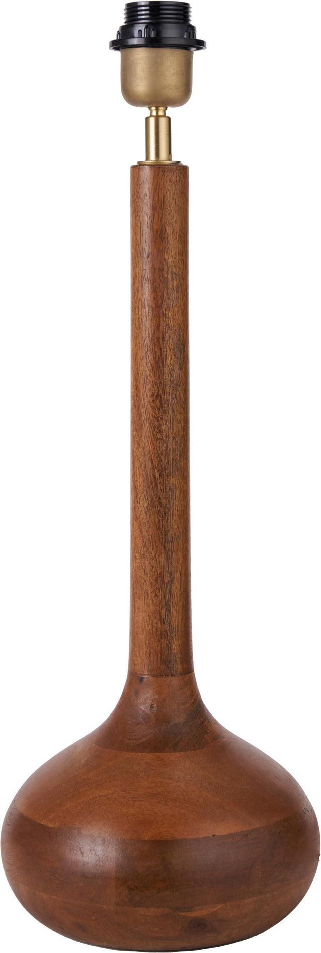 Toma Oiled Wood Tall Neck Table Lamp Base